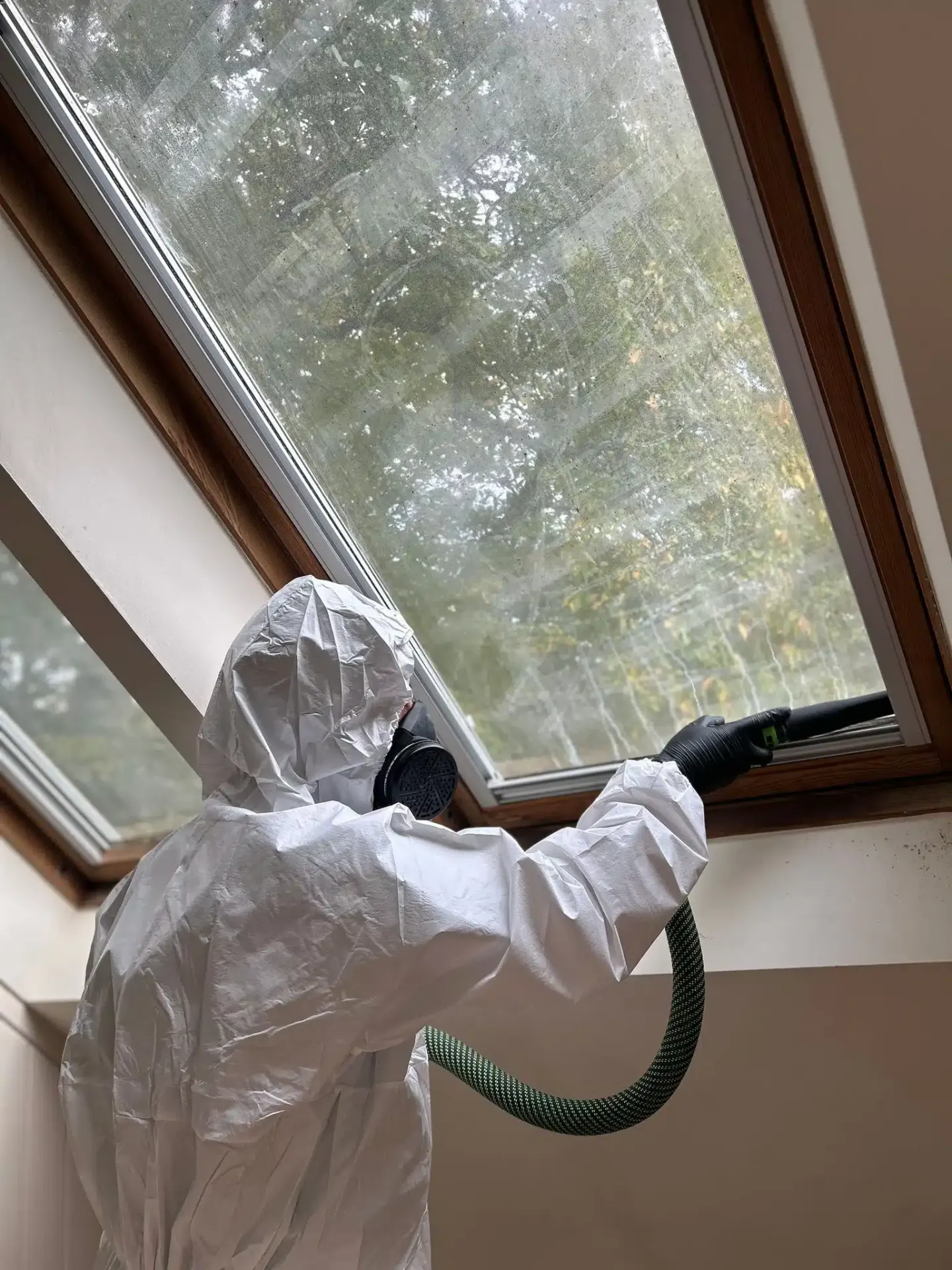 Remediation technician in PPE